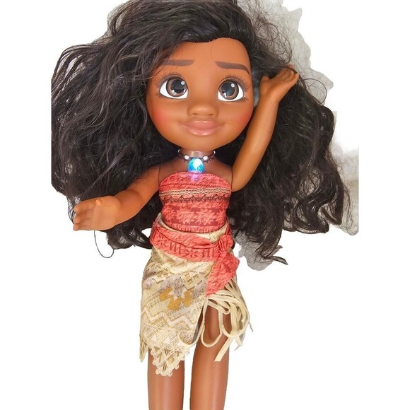 Disney Moana Adventure Singing Talking Doll 13” Light Up Necklace Jakks Pacific - Picture 4 of 12